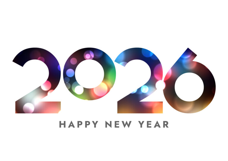 Happy New Year background with bokeh lights underlay design